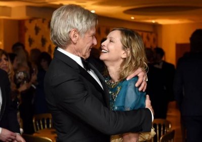 Calista Flockhart and Harrison Ford. 