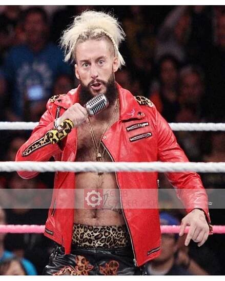 Buy WWE Enzo Amore Red Leather Jacket