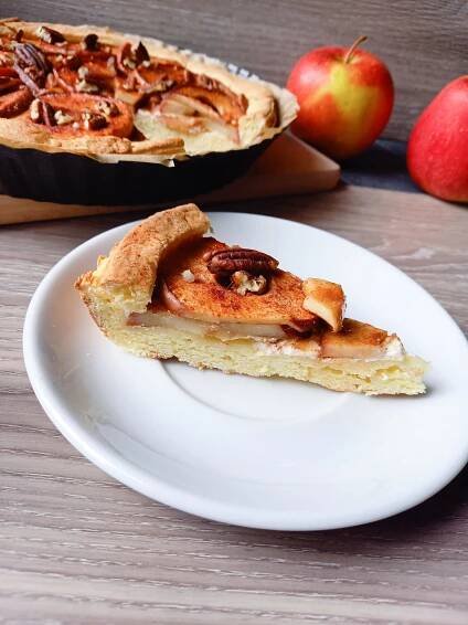 Bezlepkový jablečný koláč s tvarohem – Glutenfree Denisa