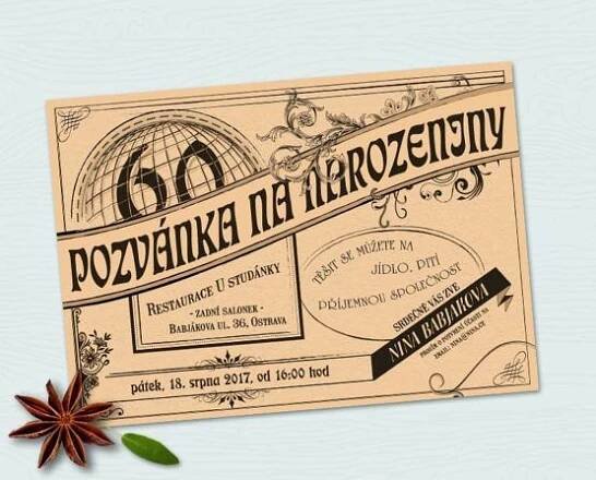 Retro pozvánka na oslavu narozenin pro jakýkoliv věk