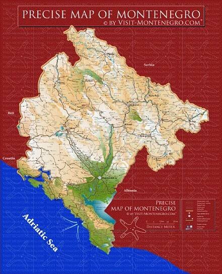 Černá Hora, informace pro lidi. Popis míst, mapa, jídlo, fotky.